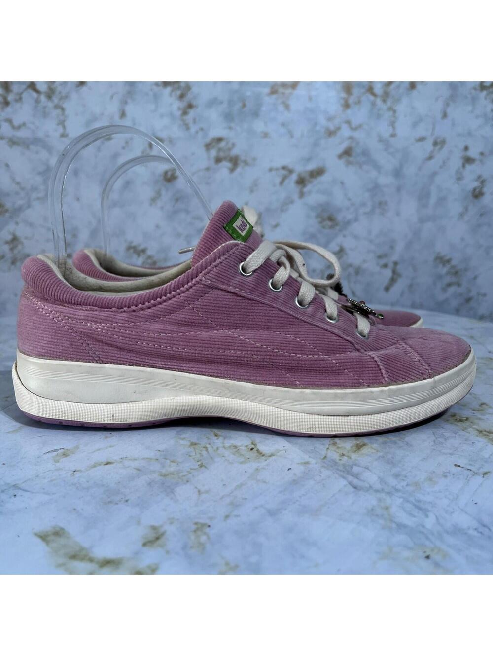 Keds Corduroy Womens Size 7 Shoes Pink White Comfort Casual Sneakers (Youth 5.5)
